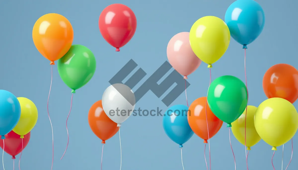 Picture of Colorful balloons for happy party celebration decoration.