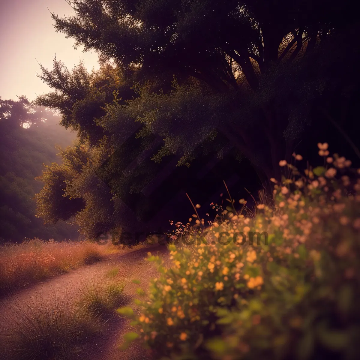 Picture of Golden Sunset Over Acacia Forest