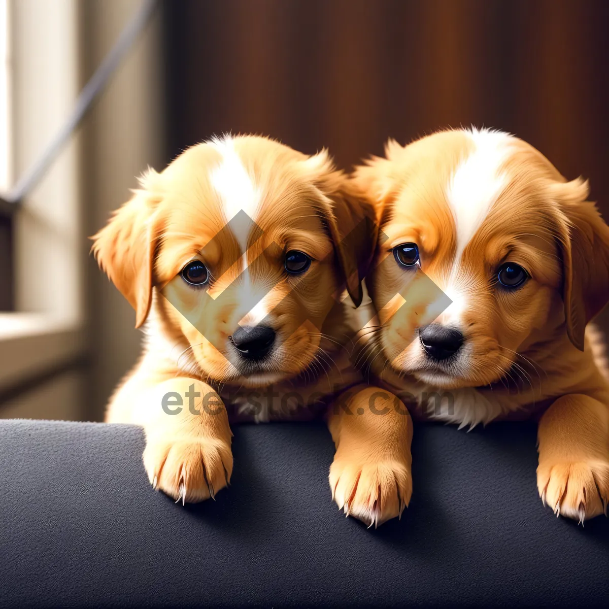 Picture of Adorable Golden Retriever Puppy Portrait