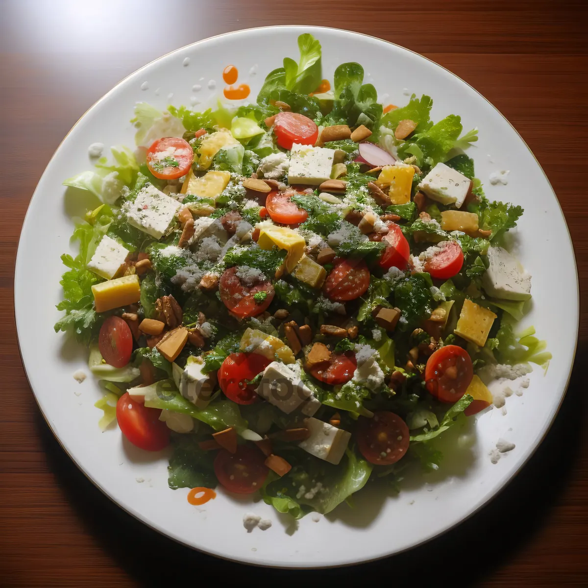 Picture of Vegetarian Tomato Salad with Olive-Legume Medley