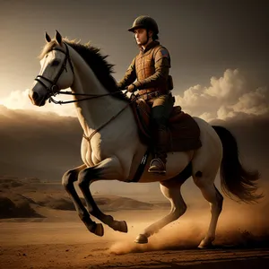 Silhouette of Stallion on Beach during Sunset