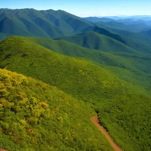 Idyllic Highland Range Overlooking Scenic Valley