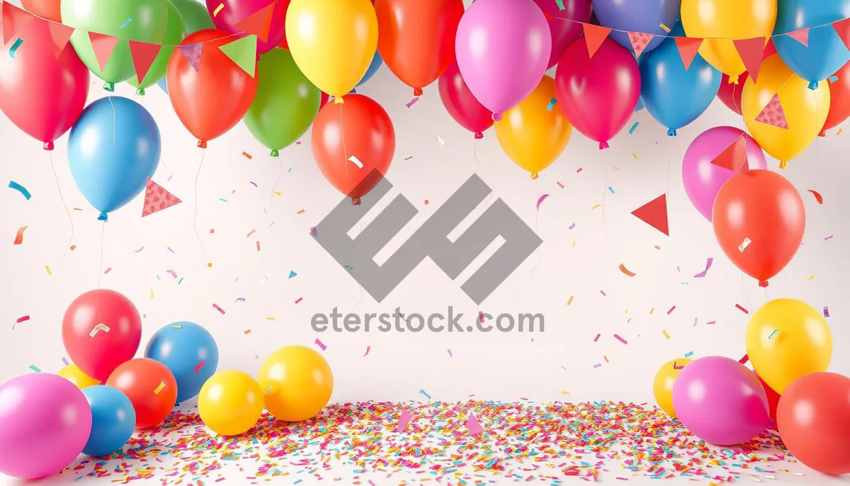 Picture of Colorful Balloon Party Decoration for Festive Celebration.