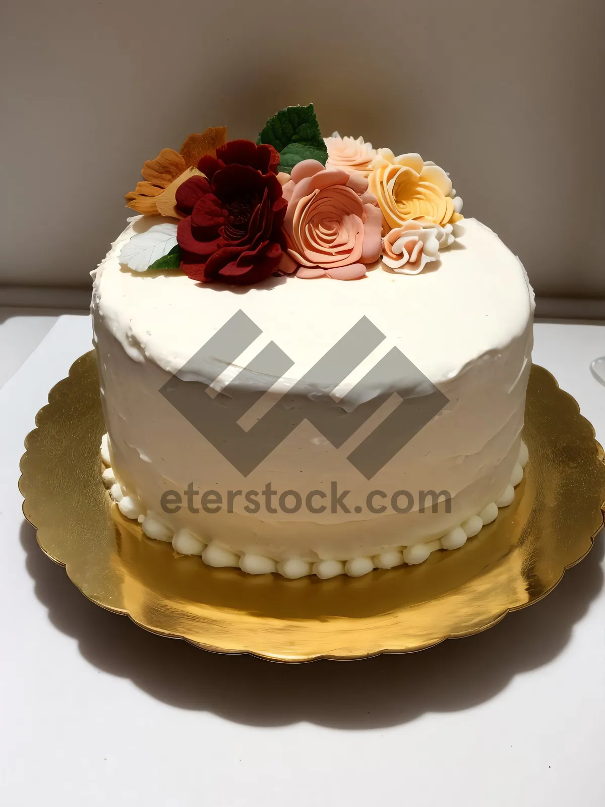 Picture of Delicious Strawberry Cream Cake with Chocolate Frosting