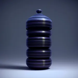 Stacked Coins in a Money Bottle