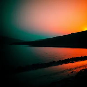 Golden Horizon Gazing Over Tropical Beach