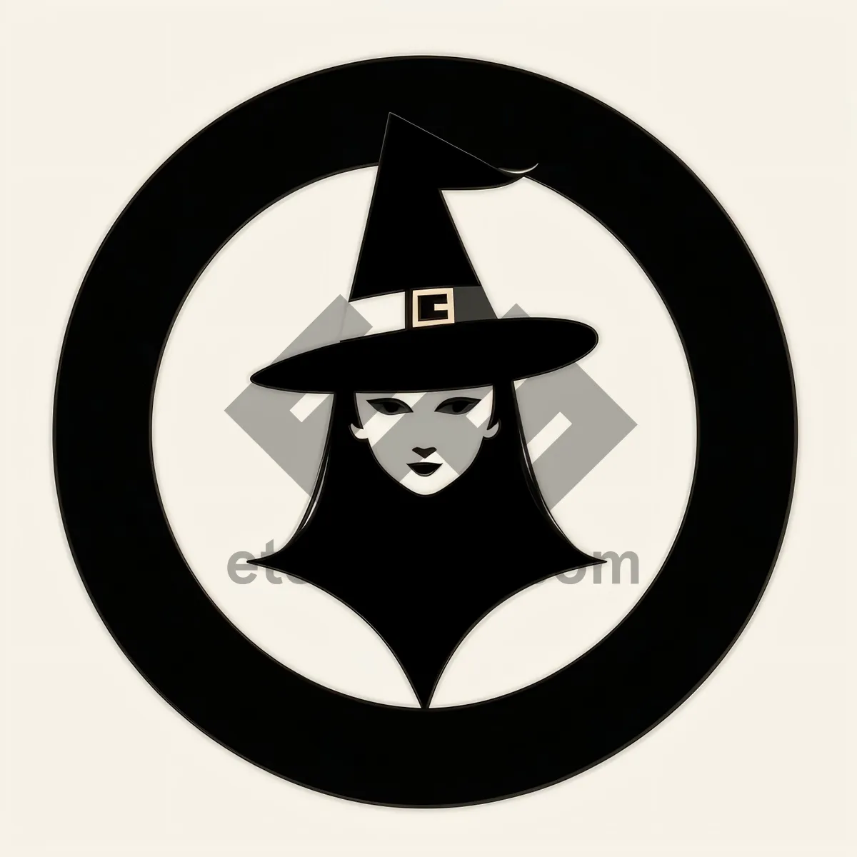 Picture of Poison Pirate: Black Hazard Icon with Cartoon Symbol