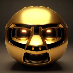 3D Football Helmet Design with Illuminated Sphere