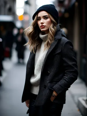 Fashionable Businesswoman Smiling with Leather Phone Case