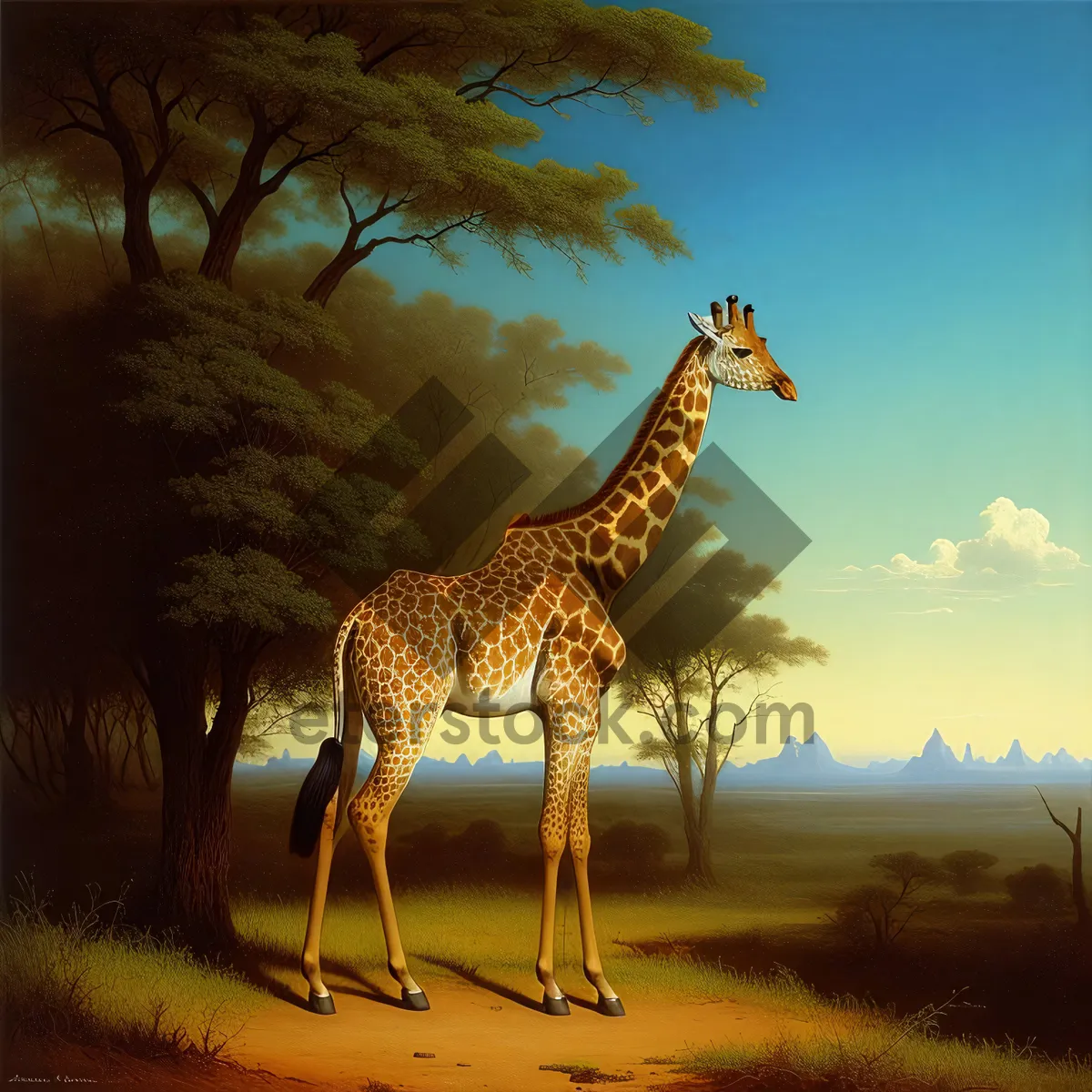 Picture of Giraffe in the Wild: Majestic Safari Beauty