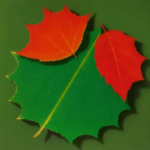 Vibrant Autumn Foliage: Maple and Oak Leaves in Bright Colors