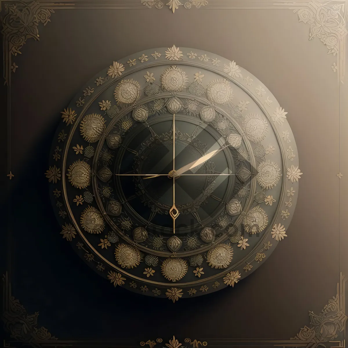 Picture of Vintage Wall Clock with Antique Hand Design