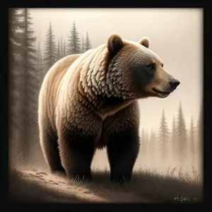 Brown Bear in the Wild - Majestic Mammal