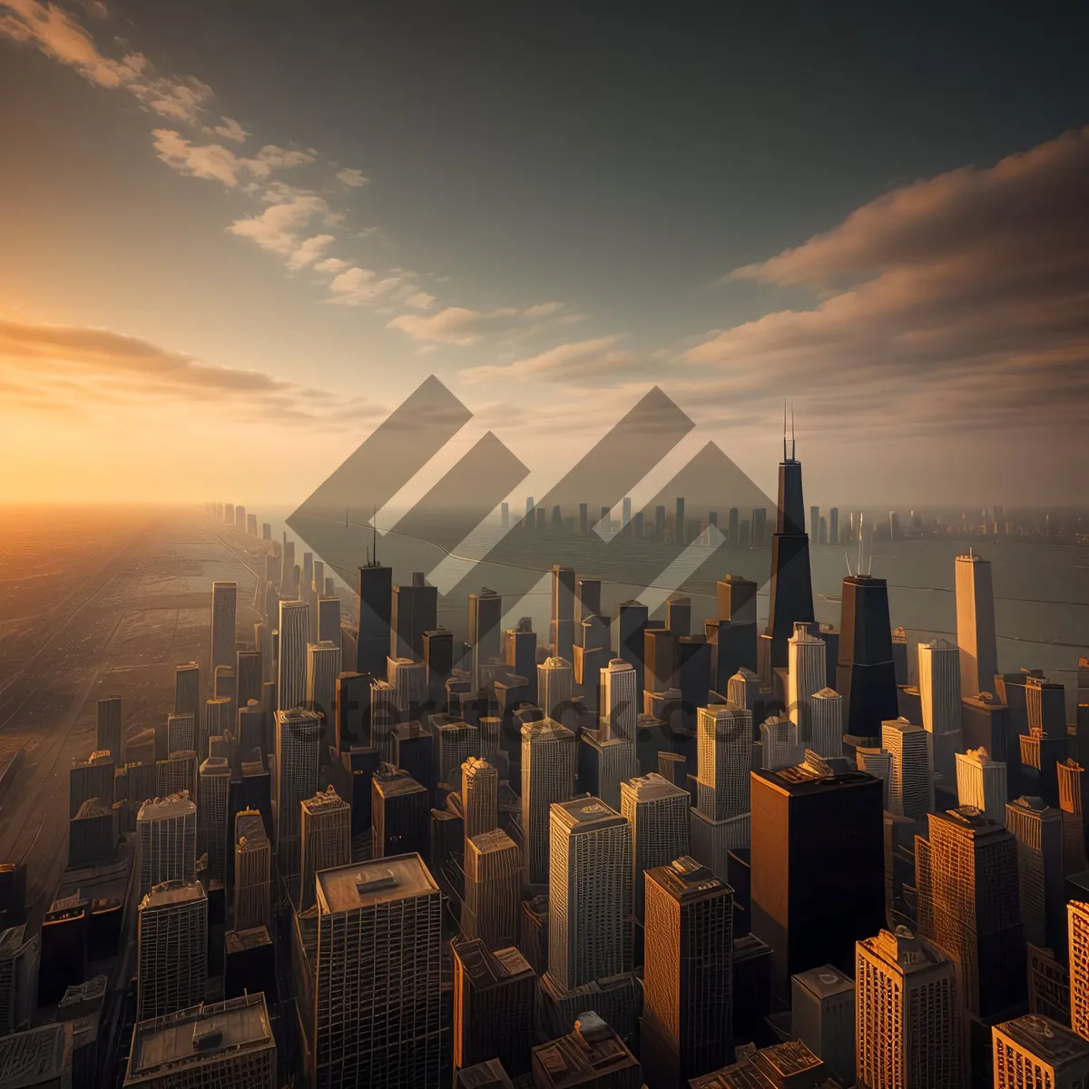 Picture of Metropolitan City Skyline at Sunset