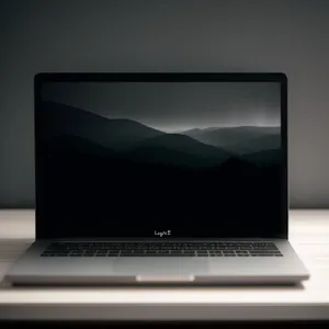 Silver laptop with blank screen and keyboard