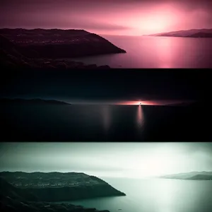 Sunset Serenity: A Sky-Kissed Ocean Landscape