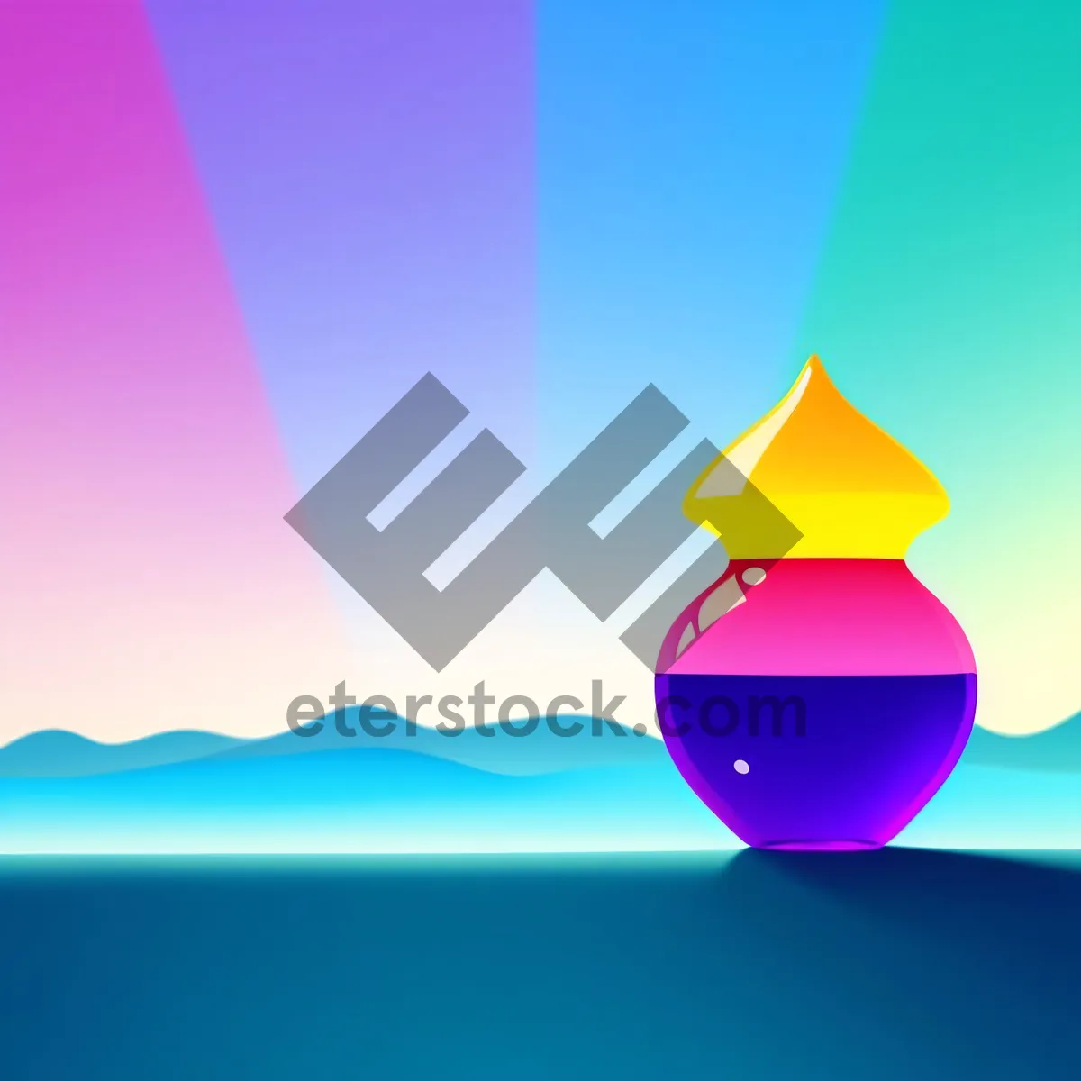 Picture of Shiny Graphic Pyramid Icon Design - Symbolic Sign