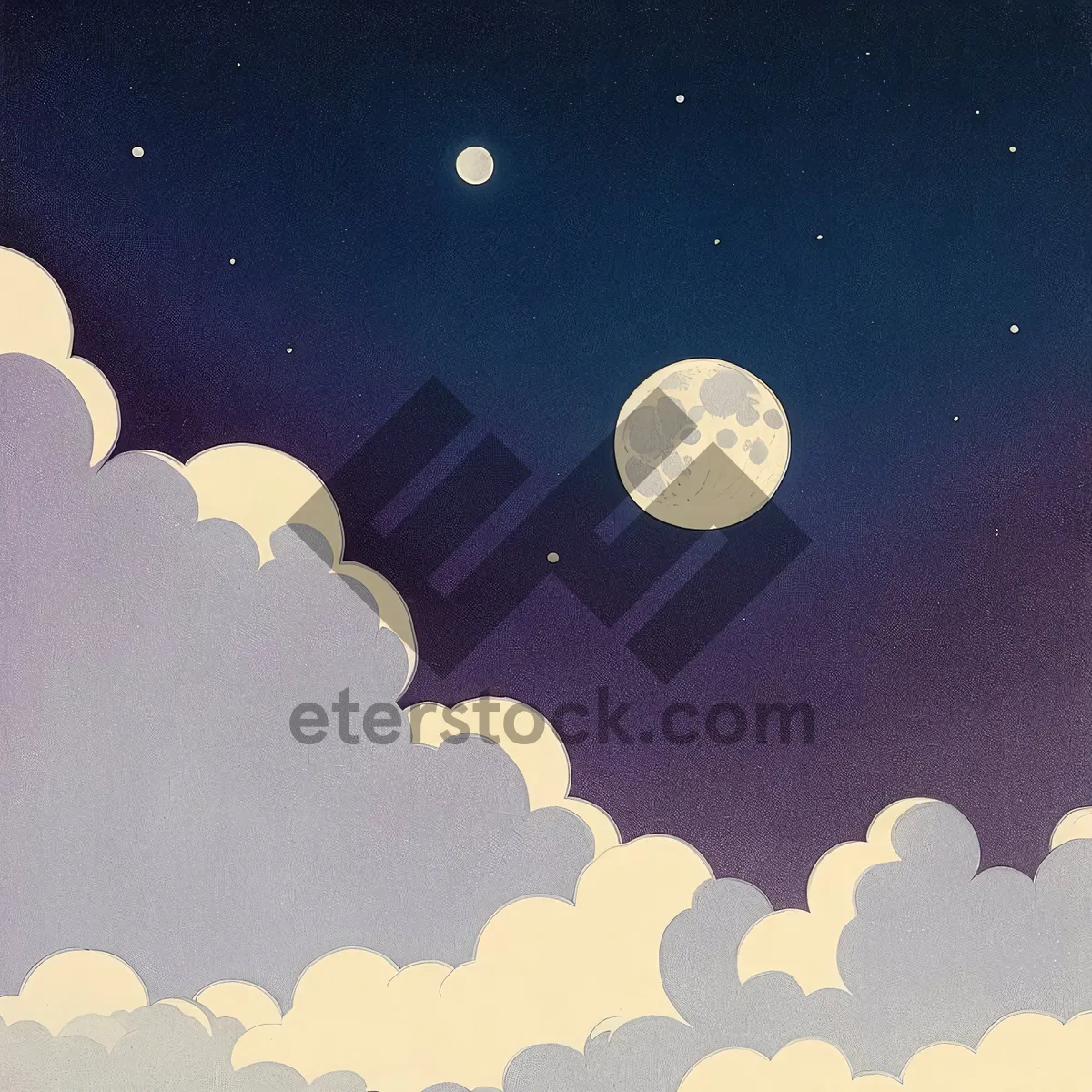 Picture of Lunar Sparkle: Serene Moonlit Water Design