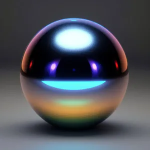 Shining Glass Sphere in Space