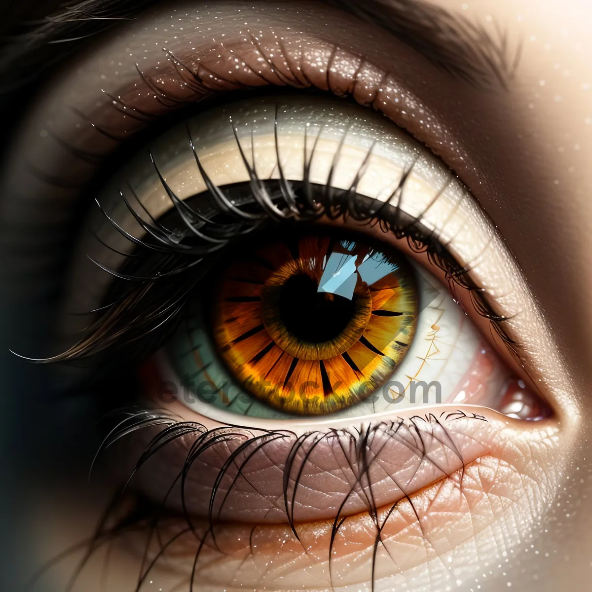 Picture of Closely Examining Human Eyeball and Iris