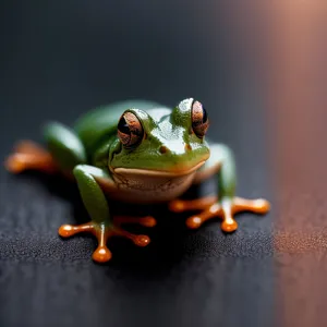 Eye-catching Wildlife: Orange-Eyed Tree Frog Peeping