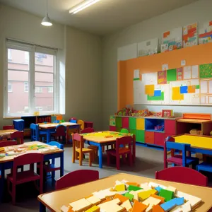 Modern and Cozy Library Interior with Stylish Furniture