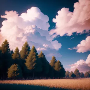Stunning Skyline: Majestic Clouds over a Lush Landscape