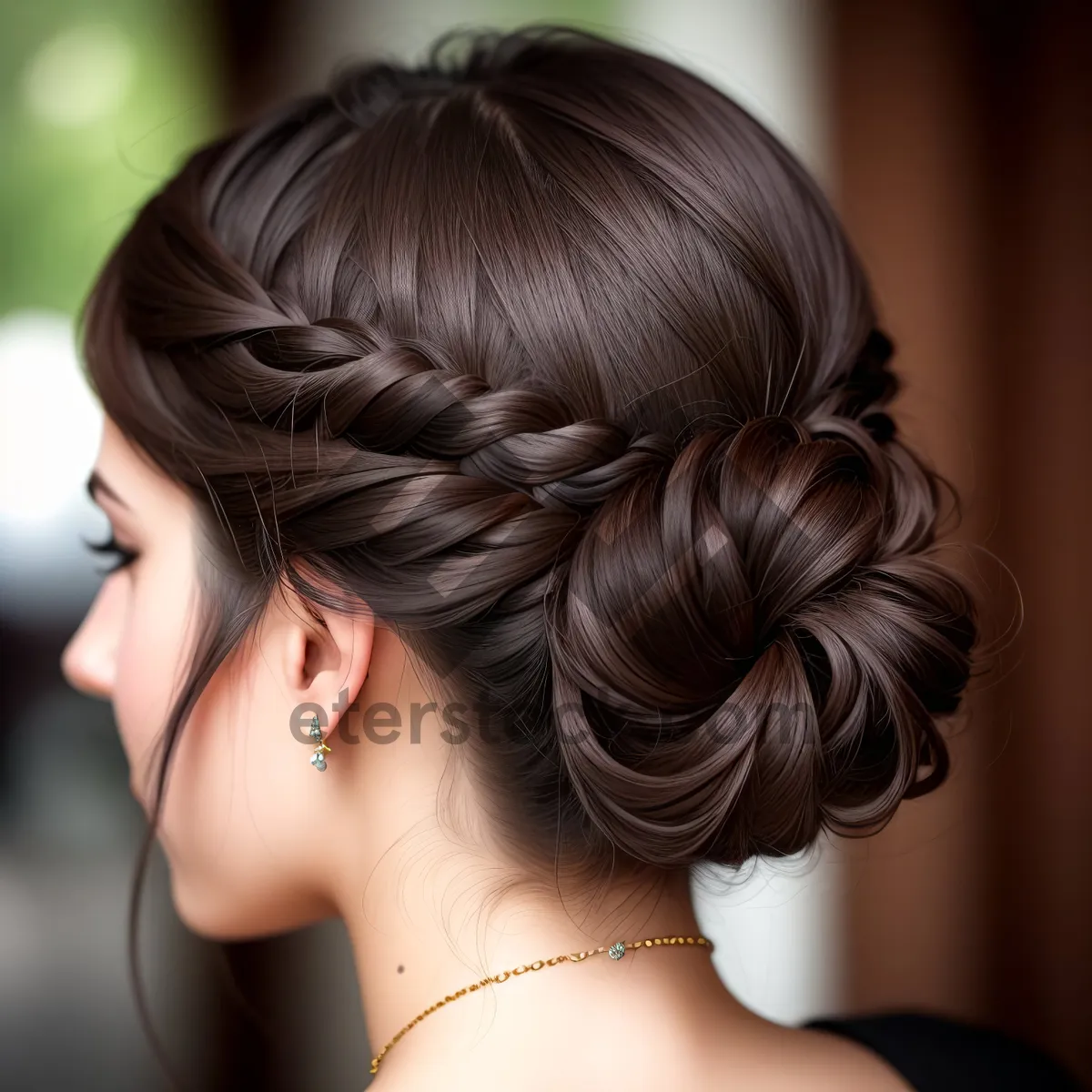 Picture of Stunning Brunette Waves with Flawless Makeup