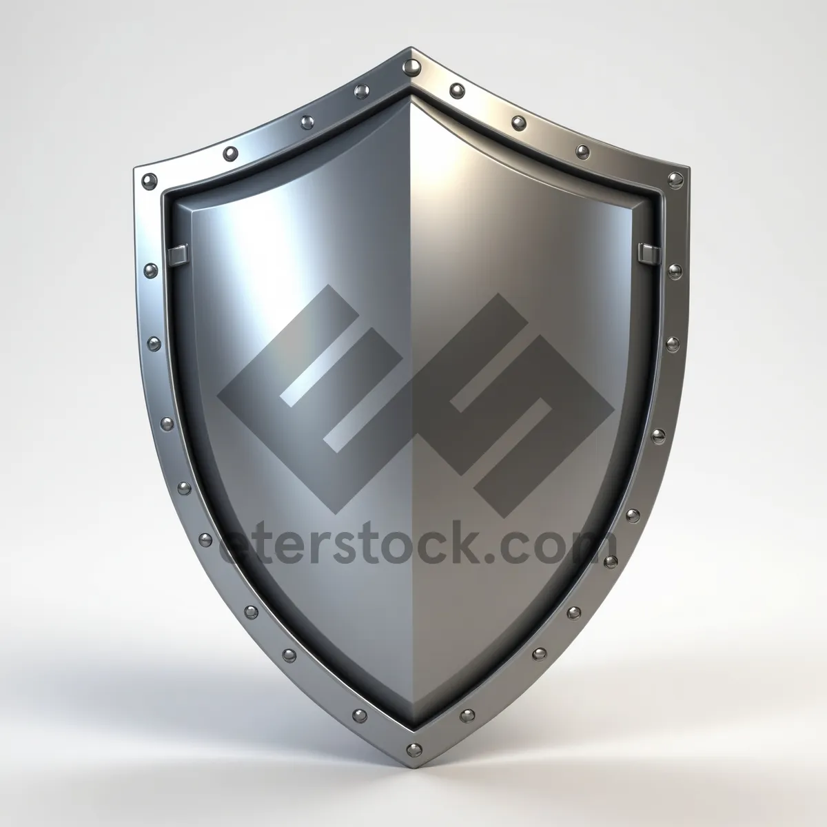 Picture of Shiny 3D shield emblem symbol icon design