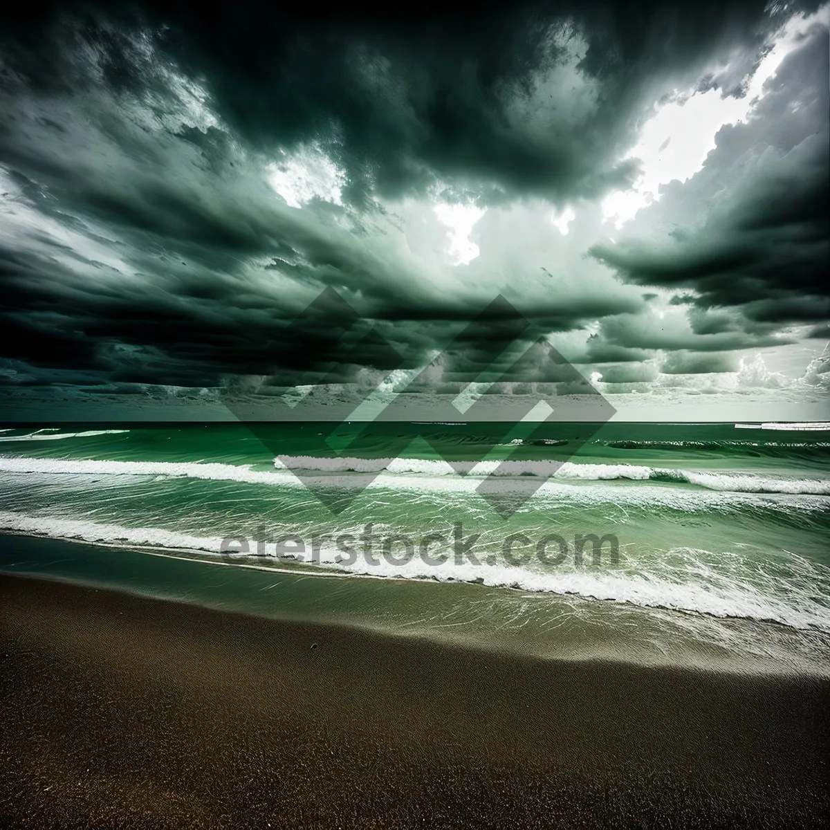 Picture of Sunset Reflection on Tropical Coastline