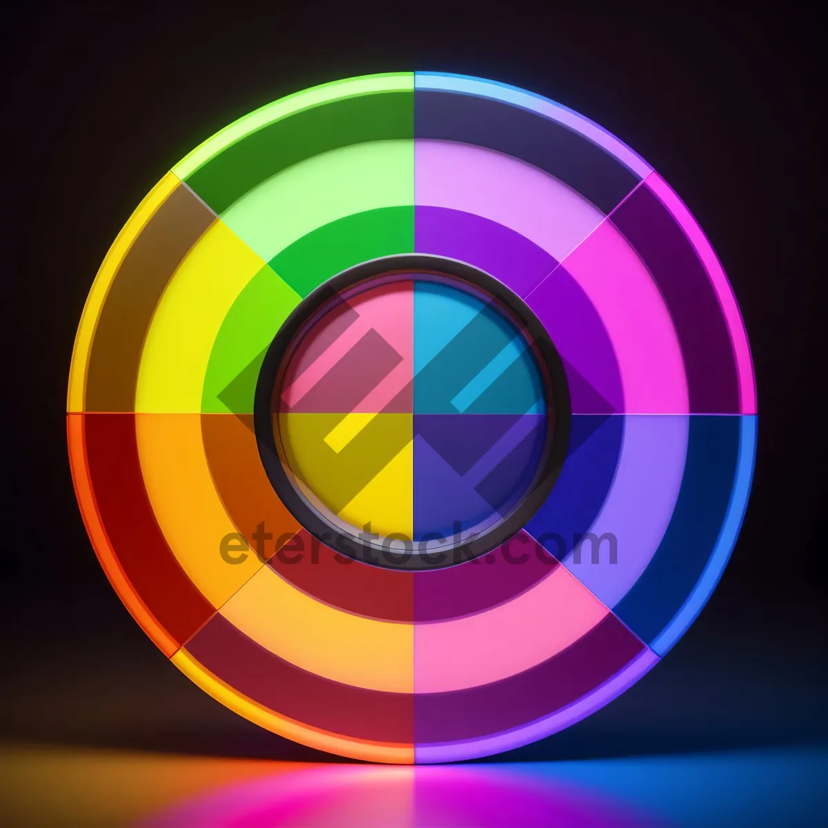 Picture of Vibrant Colorful Circle Gradient Wallpaper