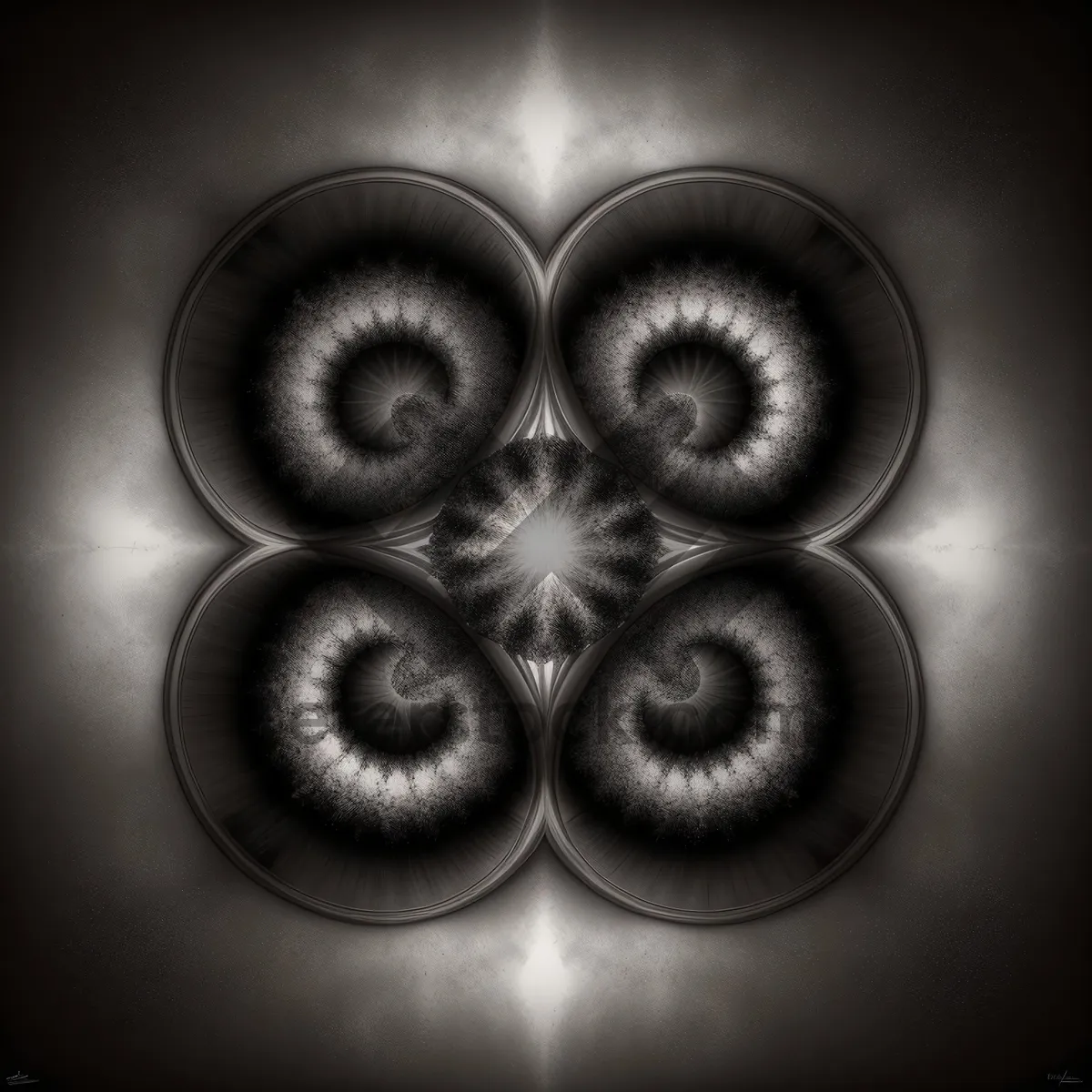 Picture of Chambered Nautilus Fractal: Illuminated Pattern Wallpaper