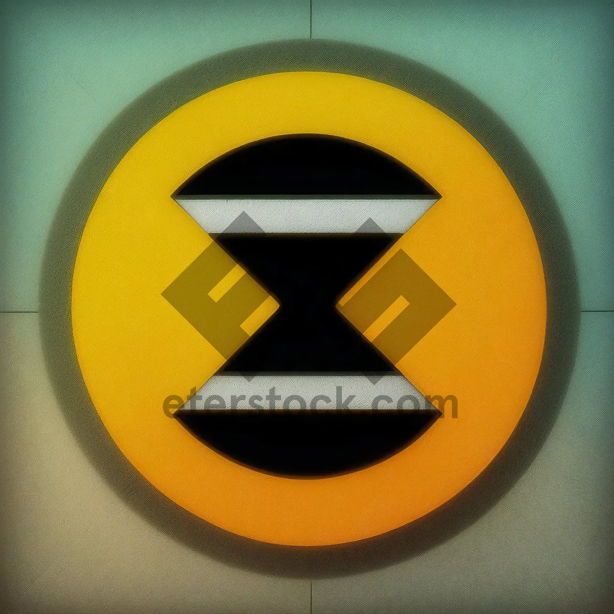 Picture of Yellow 3D Circle Button Icon Design