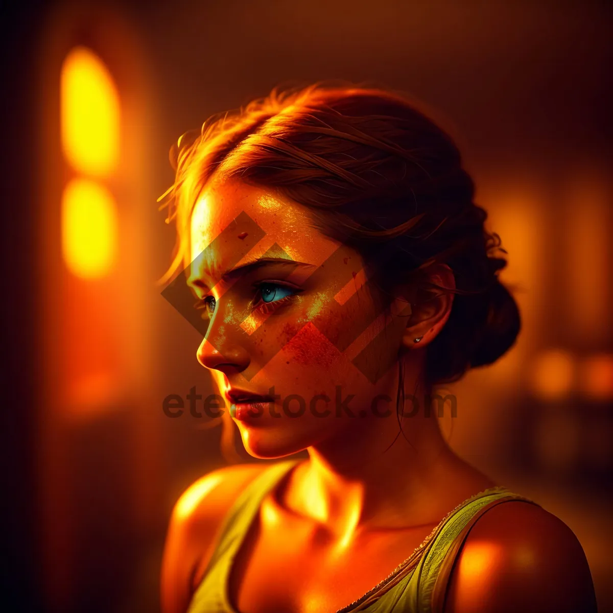 Picture of Radiant Glow: Sexy Lady with Torch