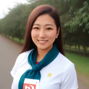 Attractive brunette lady smiling in professional attire.