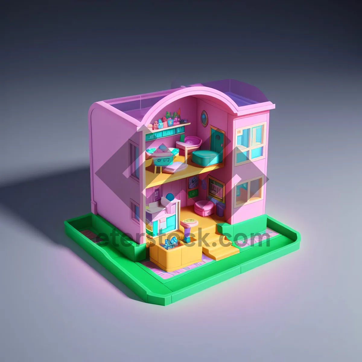 Picture of 3D Toy House in Playful Resort Area