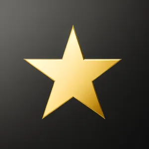 Five-Star Symbol Design Icon - Starry Graphic Decoration