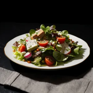 Fresh and Delicious Gourmet Salad Plate