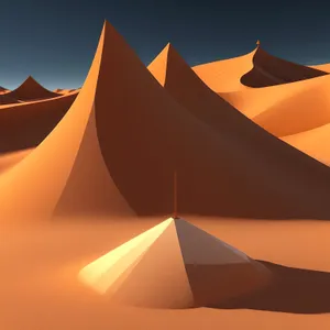 Prismatic Desert Dune Tract in Radiant Light