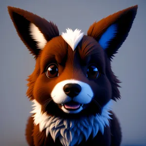 Cute face with stylish hair and ear