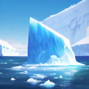 Arctic Winter Wonderland: Glacial Beauty Embracing the Frozen Ocean