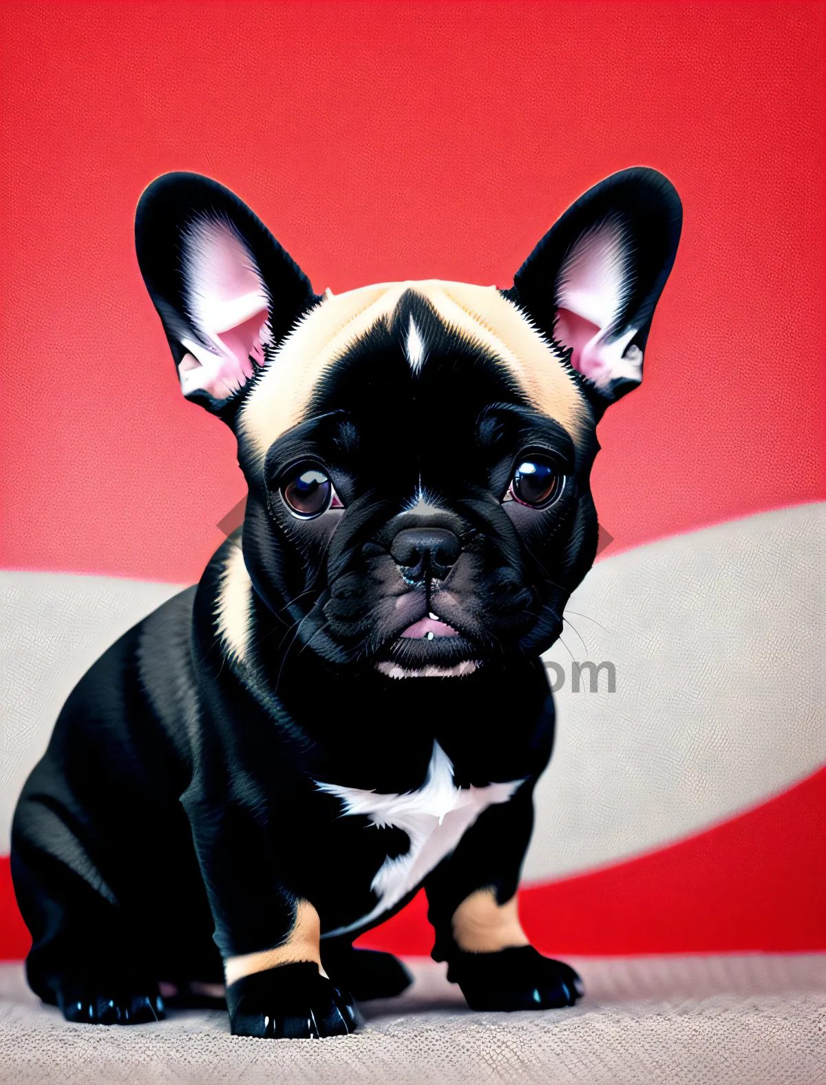 Picture of Bulldog Puppy: Adorable Wrinkle-Faced Pet Portrait