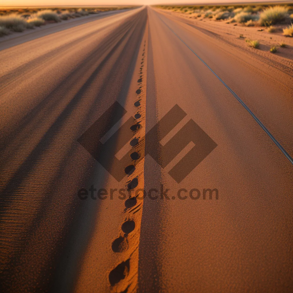 Picture of Sandy Highway: Embracing the Desert's Dynamic Dunes