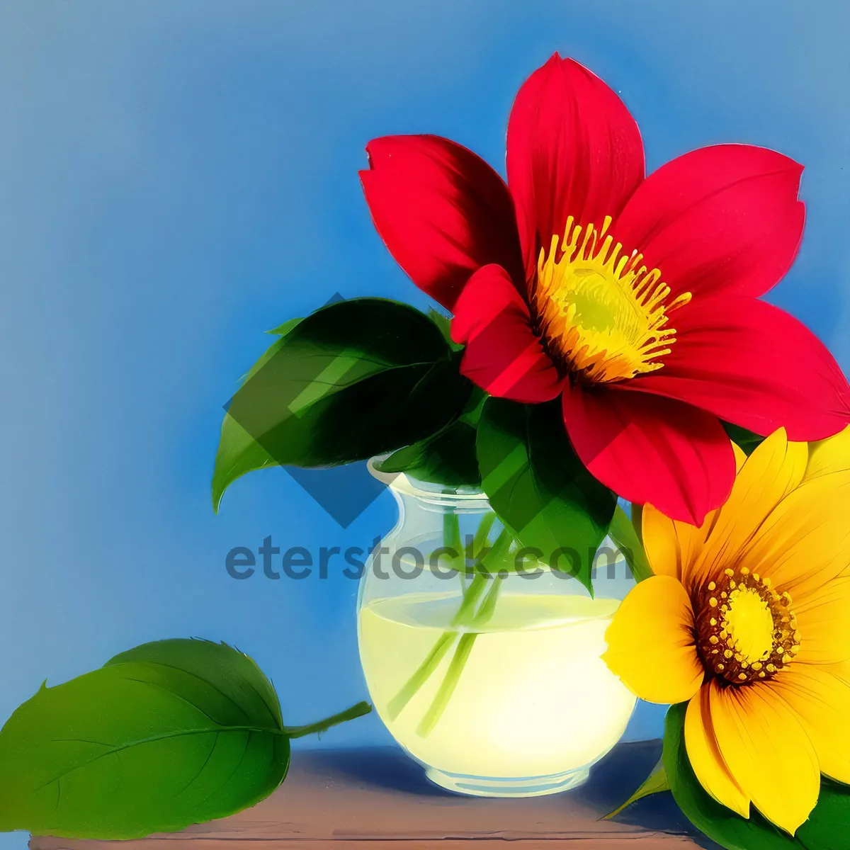 Picture of Vibrant Floral Bouquet: Burst of Color and Blooms