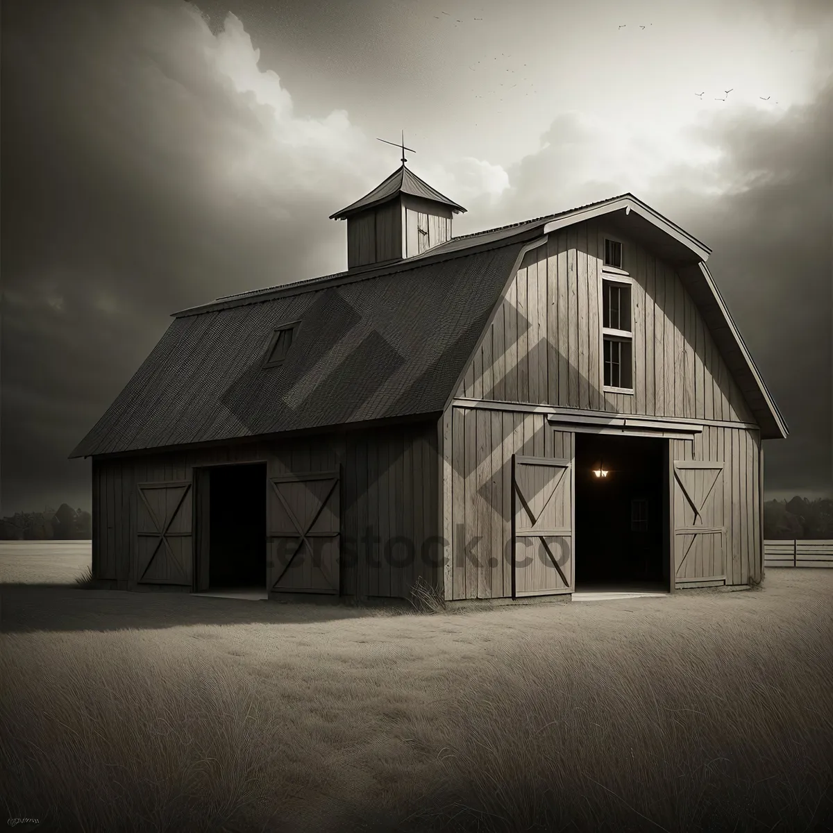 Picture of Old Farmhouse under the Sky