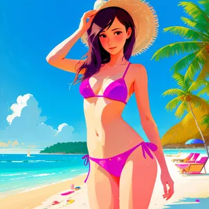 Sun-kissed Serenity: Tropical Beach Bikini Fashion