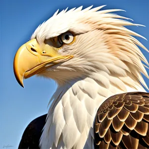 Breathtaking Bald Eagle Portrait with Piercing Yellow Eyes