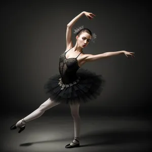 Graceful Ballerina Posing with Elegance