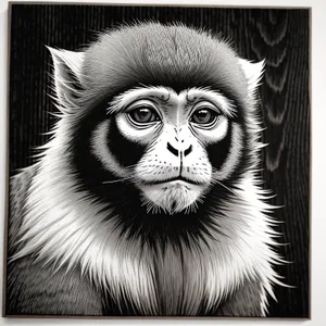 Gibbon Primate: Wild Ape Portrait in Nature