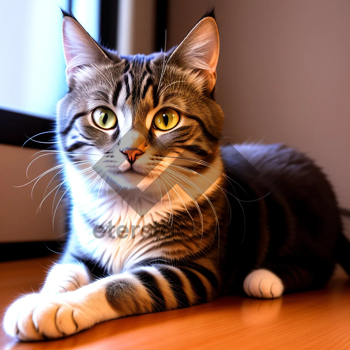 Picture of Adorable Tabby Kitten with Curious Eyes